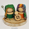 Wooden Spools Nativity Set