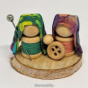 Wooden Spools Nativity Set