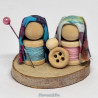 Wooden Spools Nativity Set