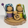 Wooden Spools Nativity Set