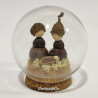 Miniature Handmade Nativity Set in Glass Dome