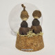 Miniature Handmade Nativity Set in Glass Dome 2024/1