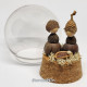 Miniature Handmade Nativity Set in Glass Dome 2024/1