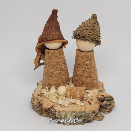 Cork Stoppers Handmade Nativity Set