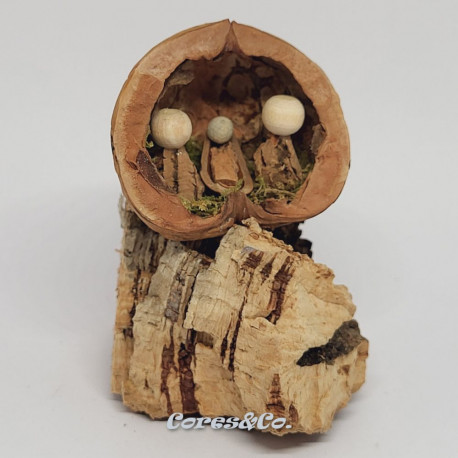 Miniature Handmade Nutshell Nativity Set