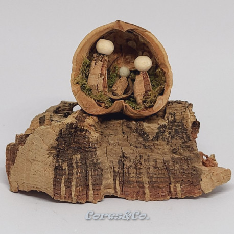 Miniature Handmade Nutshell Nativity Set