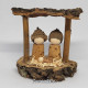 Miniature Handmade Nativity Set w/ Shed