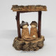 Miniature Handmade Cork Nativity Set w/ Shed (Small)