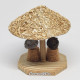 Miniature Handmade Cork Nativity Set with Straw Umbrella