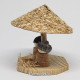 Miniature Handmade Cork Nativity Set with Straw Umbrella