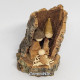 Miniature Handmade Nativity Scene with Cork Log