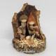 Miniature Handmade Nativity Scene with Cork Log