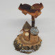 Miniature Handmade Nativity Scene with Camellia Pod