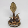 Miniature Handmade Eucalyptus Nativity Scene with Magnolia Pod