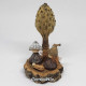 Miniature Handmade Eucalyptus Nativity Scene with Magnolia Pod