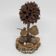 Miniature Handmade Eucalyptus Nativity Scene with Sweetgum