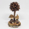 Miniature Handmade Eucalyptus Nativity Scene with Sweetgum