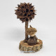 Miniature Handmade Eucalyptus Nativity Scene with Sweetgum