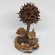 Miniature Handmade Eucalyptus Nativity Scene with Sweetgum