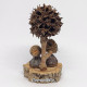 Miniature Handmade Eucalyptus Nativity Scene with Sweetgum