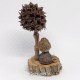 Miniature Handmade Eucalyptus Nativity Scene with Sweetgum