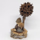 Miniature Handmade Eucalyptus Nativity Scene with Sweetgum