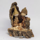 Miniature Handmade Nativity Scene with Cork Log