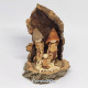 Miniature Handmade Nativity Scene with Cork Log