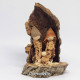 Miniature Handmade Nativity Scene with Cork Log