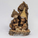 Miniature Handmade Nativity Scene with Cork Log