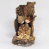 Miniature Handmade Nativity Scene with Cork Log