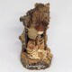 Miniature Handmade Nativity Scene with Cork Log