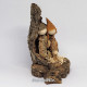 Miniature Handmade Nativity Scene with Cork Log