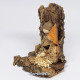 Miniature Handmade Nativity Scene with Cork Log