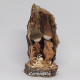 Miniature Handmade Nativity Scene with Cork Log