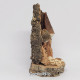 Miniature Handmade Nativity Scene with Cork Log