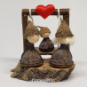 Miniature Handmade Eucalyptus Nativity Scene with Swing