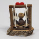 Miniature Handmade Eucalyptus Nativity Scene with Swing