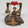 Miniature Handmade Eucalyptus Nativity Scene with Swing