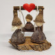 Miniature Handmade Eucalyptus Nativity Scene with Swing