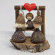 Miniature Handmade Eucalyptus Nativity Scene with Swing