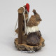 Miniature Handmade Eucalyptus Nativity Scene with Swing